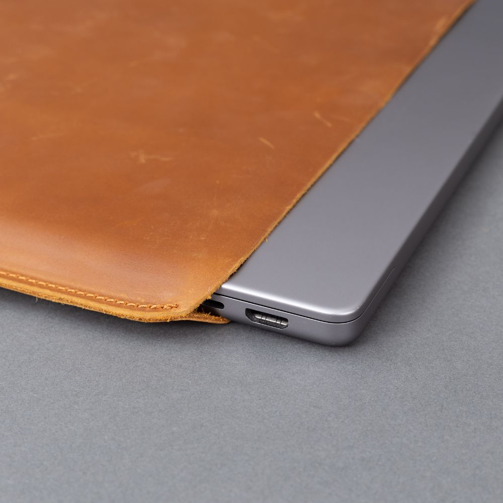 Leder Laptopsleeve