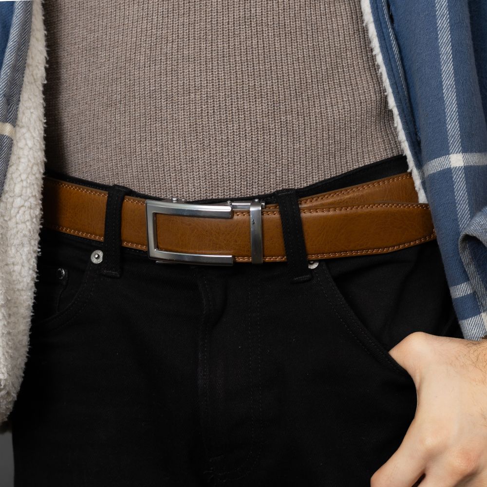 Automatikgürtel - Buffalo Brown x Nova Silver