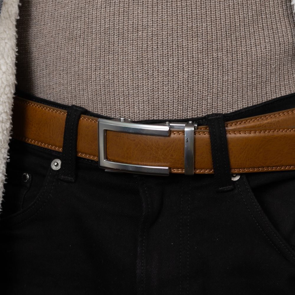 Automatikgürtel - Buffalo Brown x Nova Silver